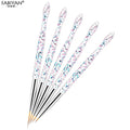 5Pcs/Set Acrylic Handle DIY UV Gel Grid Stripes Line Nail Art Liner Drawing Pen