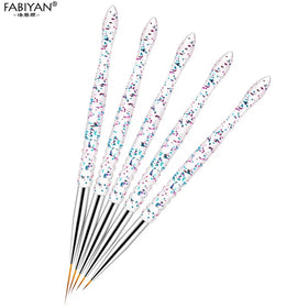 5Pcs/Set Acrylic Handle DIY UV Gel Grid Stripes Line Nail Art Liner Drawing Pen