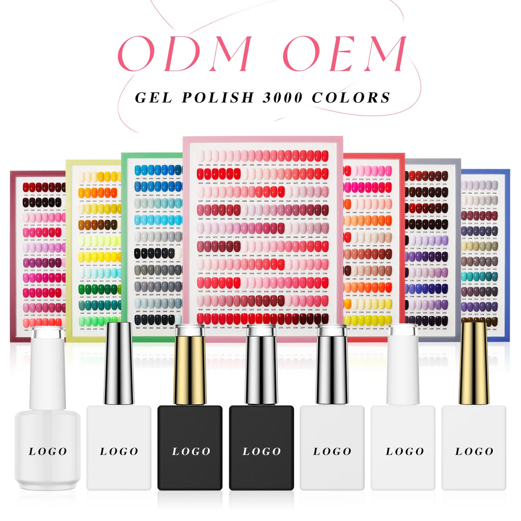 Vendeeni Hot Sale Solid Color Uv Gel Polish 15 ml Gel Nail Polish Kit 3000 Colors Uv Nail Gel Polish OEM/ODM Custom logo
