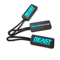 High-Quality Rubber/Silicone/Soft PVC Zip Puller with Custom Logo Black Cord Zip Tab for  Garment & Bags