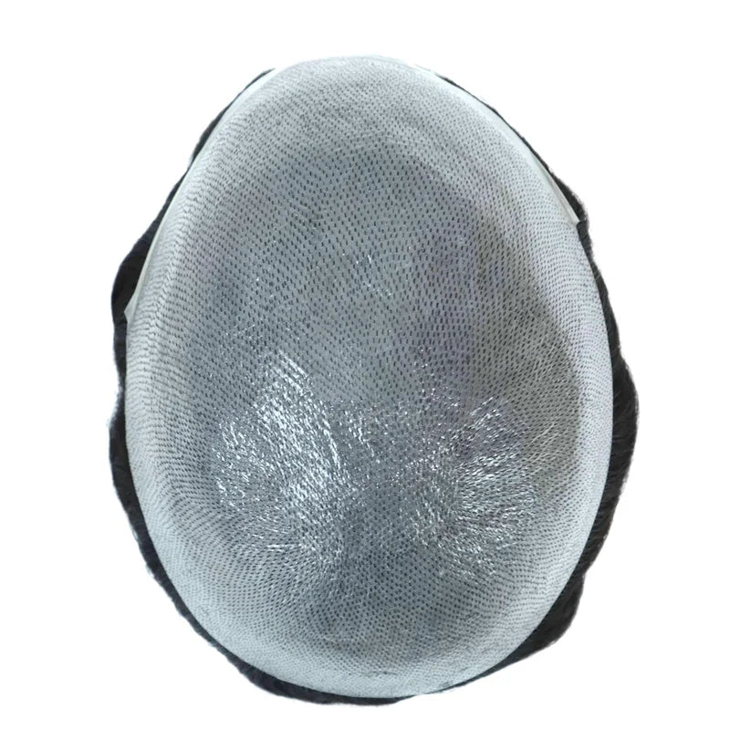 Hot Selling V Looped Super Thin Skin Base Toupee for Black Men: Human Hair Replacement System
