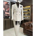 Solid Color New Men Business Suit Groom Groomsman Wedding Party Prom Formal Occasion Tuxedos 2 Piece Set Jacket and Pants