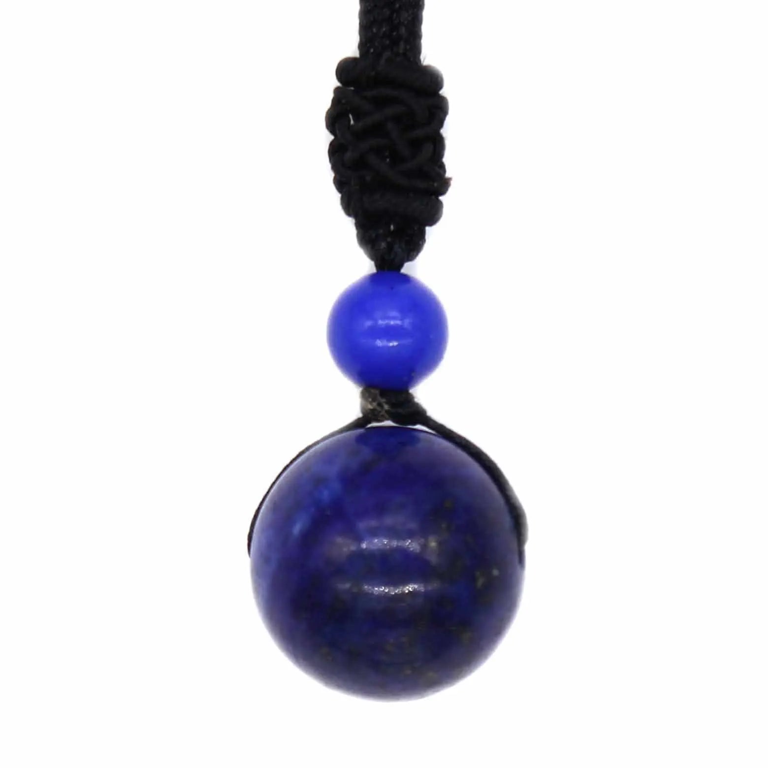 2026 Natural Lapis Lazuli Beads Ball Pendant Transfer Lucky Crystal Jewelry Energy Gift Crystal Stone