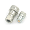 ISO 7241 B 1/2" NPT High Pressure Smooth Carbon Steel Hydraulic Quick Disconnect Coupling