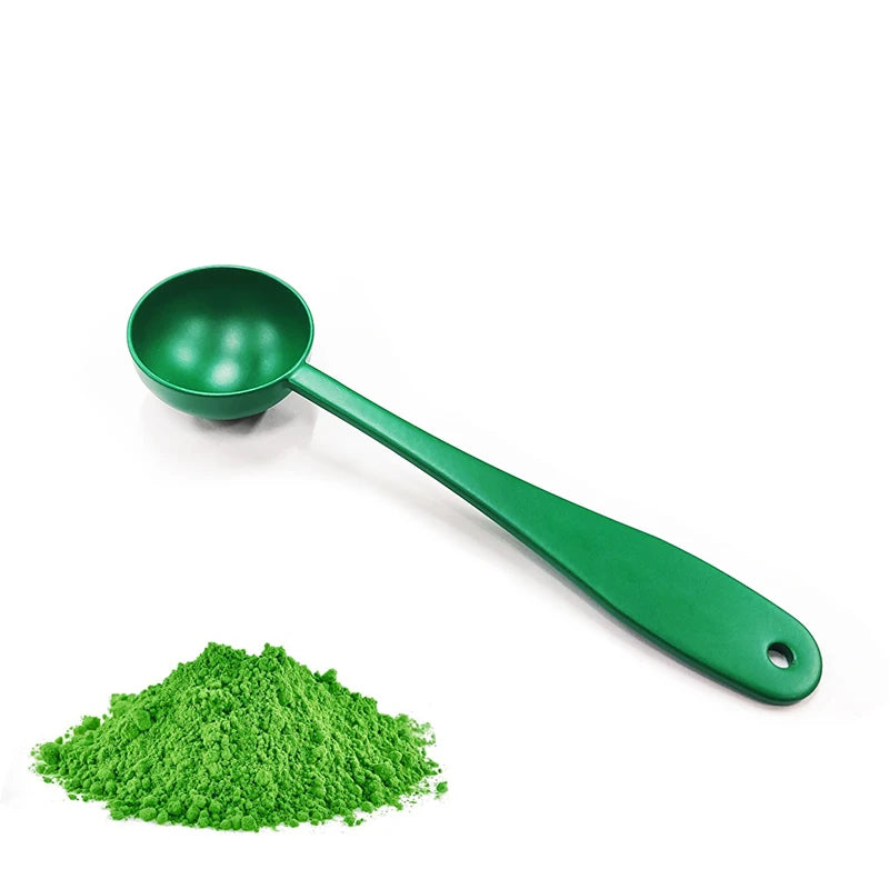 Eco-Friendly 304 Stainless Steel Tea & Coffee Scoop 5ml Capacity with Long Handle Green Kitchen Matcha & Measuring Spoon