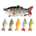 Topwater Bass Fishing Lures 100mm 18g 6 Segment Fishing Lure Slow Sinking Freshwater Saltwater Jointed Swimbait