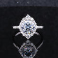 Custom Jewelry 10K Solid White Gold 1.0 Carat Round Cut Diamond Wedding Engagement Moissanite Ring