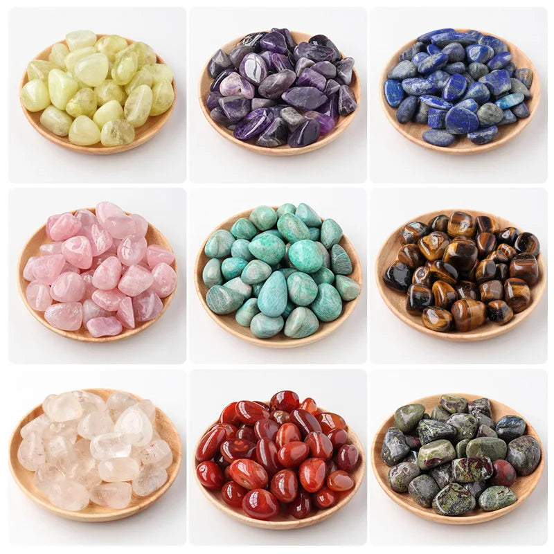 Large Grain Polished Stone Powder Crystal Amethyst Tiger Eye Stone Green Aventurine Crystal Original Stone Decoration