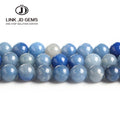 JD GEMS Wholesale Natural Blue Aventurine Jade 4-12MM Loose Stone Beads Jewelry Making Handmade Gemstone Accessories 15 Pieces