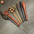 Hot Sell rainbow Yarn Knitting Crochet Wood Crochet Hollow Carved Wood Crochet Set for Toy Doll