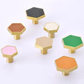 Factory Furniture Knobs Living Room Single Hole Brass Copper Octagon Cupboard Drawer Bookcase Dresser Shoe Cabinet Pull Handles