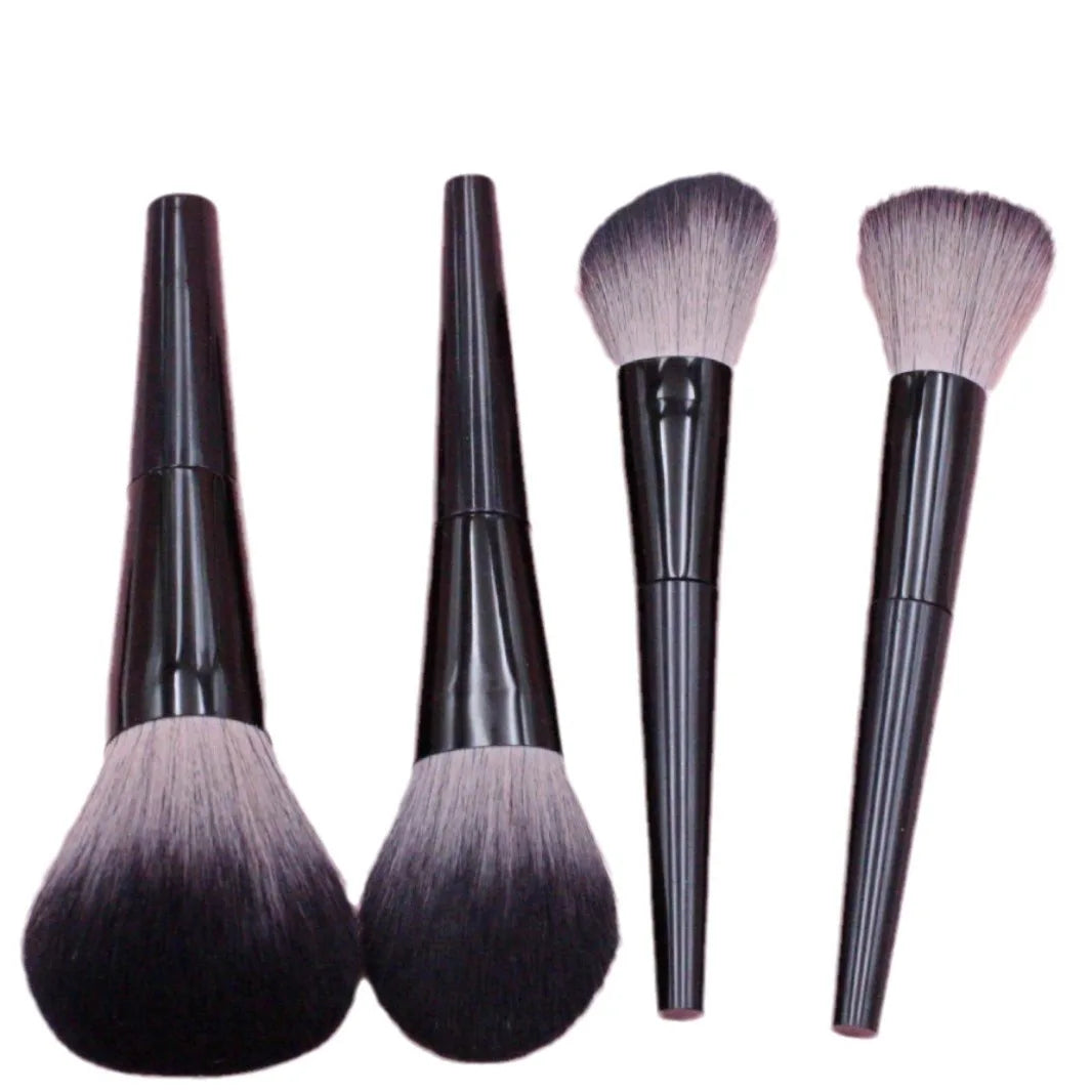 New Mini Makeup 10 Durable Nylon Hair Wood Handle Portable Travel Brush Set for Loose Powder Blush Eye Shadow