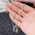 Huitan European Hip Hops SilverGold Plated 5A Cubic Zirconia Tennis Chain Necklace Bling Bling Full Diamond Tennis Necklace