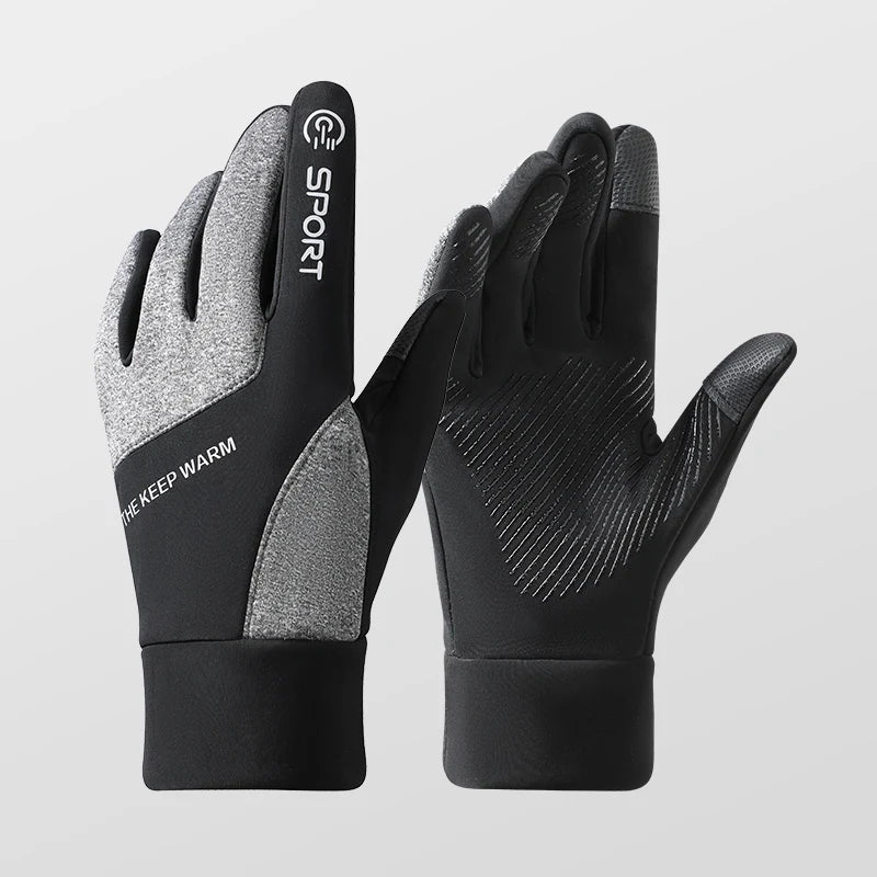 Fashion Waterproof Windproof Warm Mens Sport Bike Cycling Touch Screen Gloves Winter
