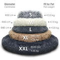 Faux Fur Pet Comfortable Washable Super Soft Handmade Donut Pet Dog Bed for Large Dog Warm Round Customized Fluffy Plush Dog Bed