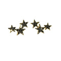 Black CZ Jewelry Pure Silver Girls Fashion Star Stud Earrings