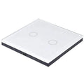 Tempered Glass Dimmer Panel Touch Light Switch / Electrical Wall Switches 2 Gang 1 Way for US/AU/UK Standard