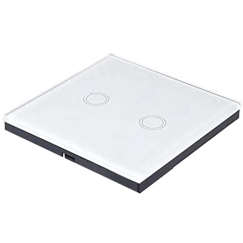 Tempered Glass Dimmer Panel Touch Light Switch / Electrical Wall Switches 2 Gang 1 Way for US/AU/UK Standard