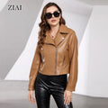 Women Winter Jackets Female Black Motorcycle PU Leather Jacket Plus Size Coat Luxury Clothing Autumn Custom Outdoor