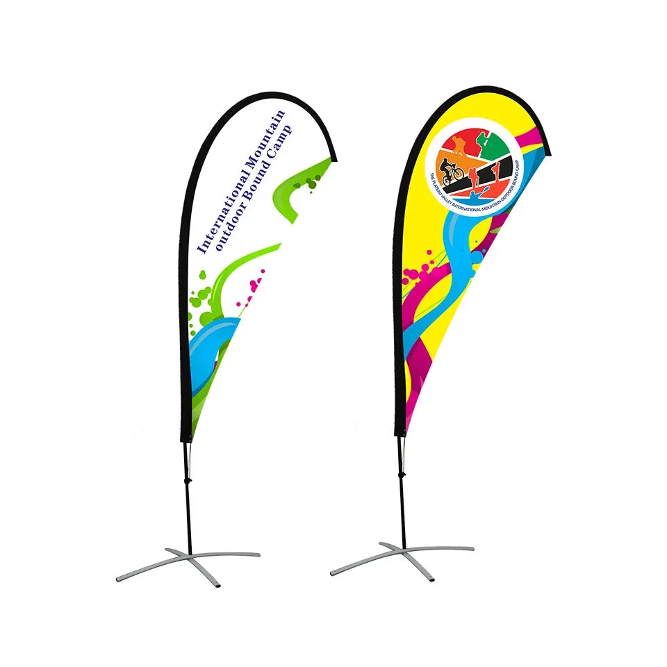 Eco-Friendly Aluminum Straight Flag Teardrop Suction Cup for Beach Display Advertising Direct From China Factory