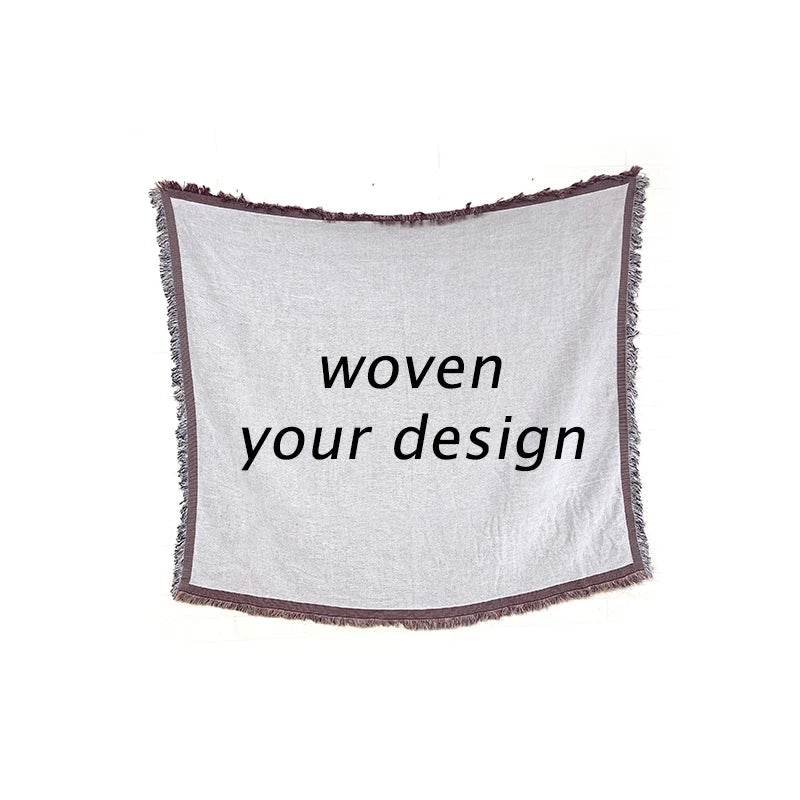 INS 100%  Recycled Cotton Picnic Rug Woven Blankets Throws As Thick As a Tower Beach Rug Soft and Perfect
