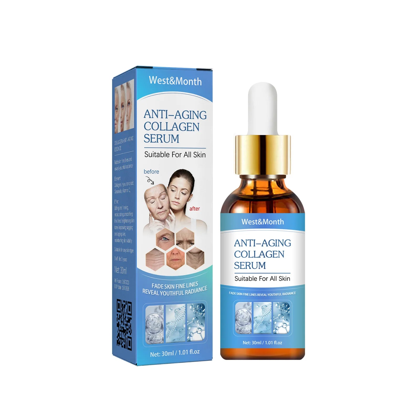 24K Gold Facial Serum Anti-Aging Collagen Moisturizing Whitening for Face Body Liquid Glycerin Hyaluronic Acid Skin Care