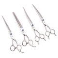 AQIABI 8\" Dog Grooming Scissors 440C Stainless Steel Straight Thinning Shears with Sharp Tip Pet Hair Dressing Scissors-Z3004