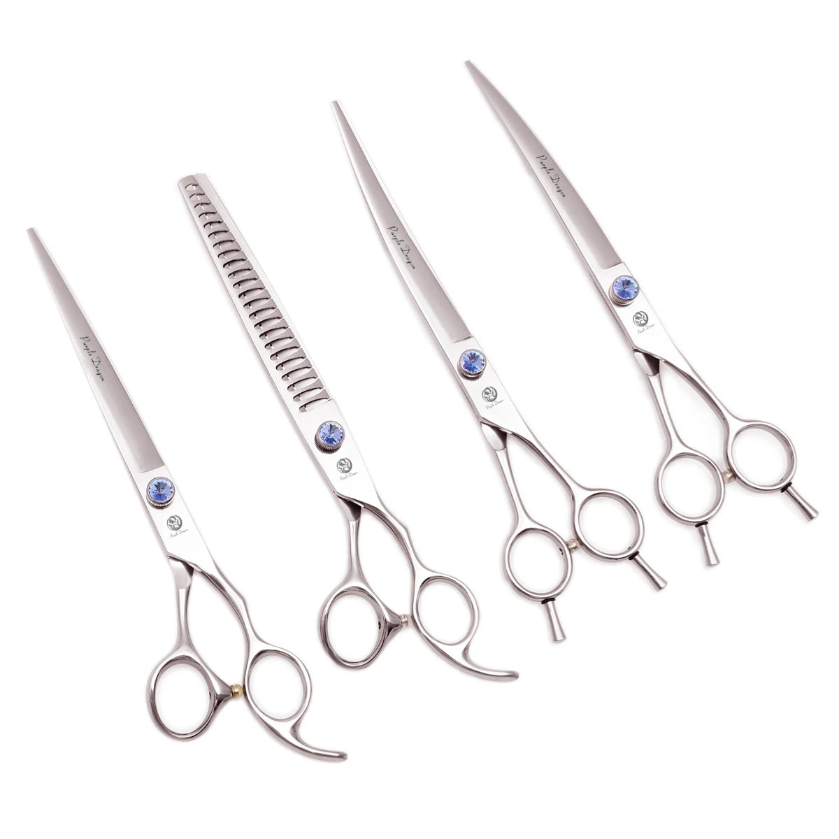 AQIABI 8\" Dog Grooming Scissors 440C Stainless Steel Straight Thinning Shears with Sharp Tip Pet Hair Dressing Scissors-Z3004