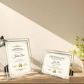 Patent Certificate 6 and 7-Inch Transparent Creative Crystal Glass Photo Frame Elegant Decorative Bedside Display