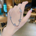 Sparkling Zircon Butterfly Necklace Clavicle Chain Light Luxury Full Diamond Temperament Necklace Women Jewelry Wedding Party