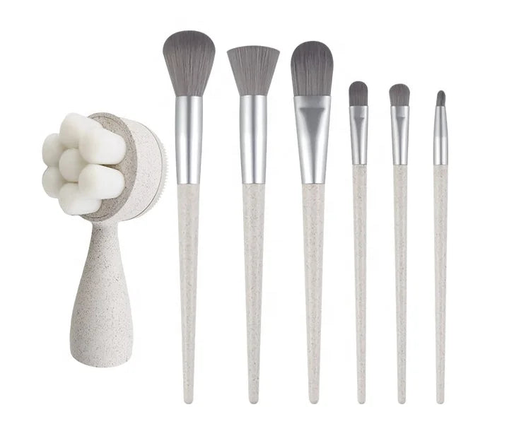 Eco Friendly Customizable Brush Beauty Tools Face Mascara Eyeshadow Powder Makeup Set Customized Logo Customizable Quantity