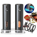 MUYI New Design External Adjustable Electric Rechargeable Salt Pepper Grinder Set With Base