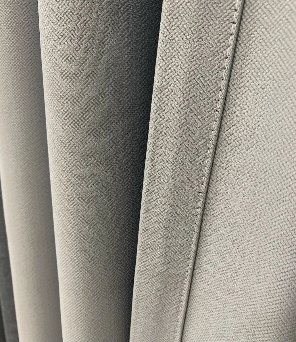 Factory Supply Ready Stock Warm Linen Style Blackout Curtain Fabric with Rings MegaBDM