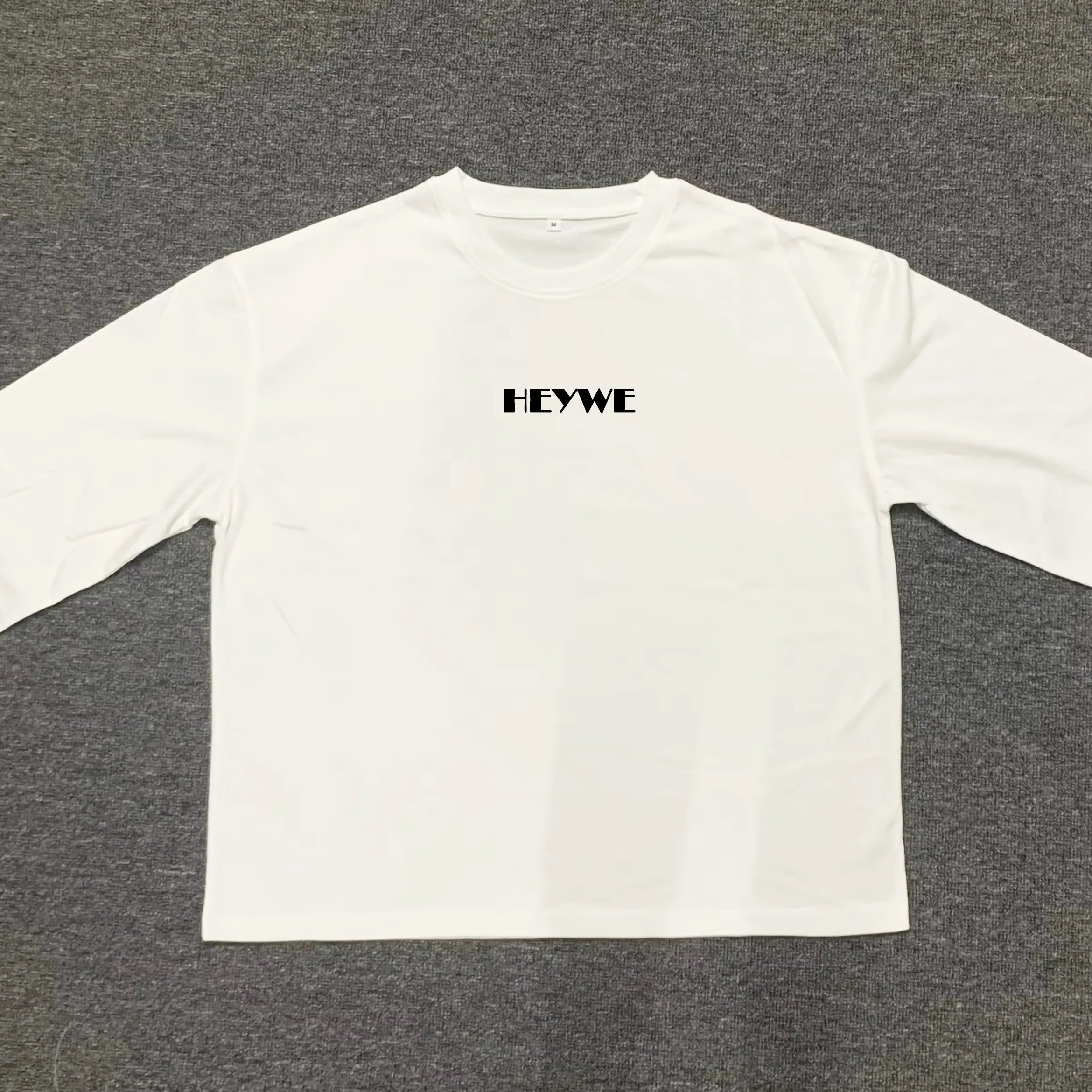 Custom Logo Cotton Waffle Long Sleeve T Shirt  Crew Neck Casual Heavy Weight Thermal Waffle Knit Tshirt Men