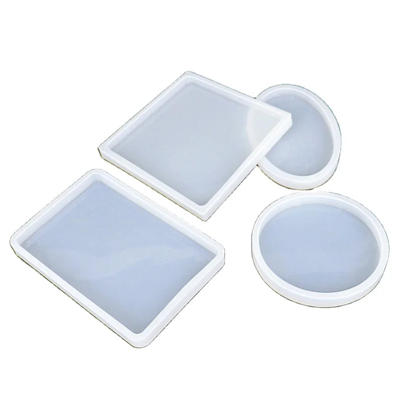 Round/Oval/Rectangle/Square Resin Silicone Molds Set for Fondant Cake Decorating Concrete Cement Polymer Clay Molds