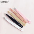 Wholesale Stainless Steel Eyelash Tweezers with Slanted Tip Eyelash Applicator with Low MOQ for Eyelash Extensions