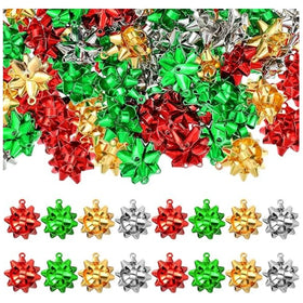 Hot Sale 25PCS Red Green Christmas Bow Charms Pendants for DIY Earring Bracelet Necklaces Holiday Clothes Sewing Decoration