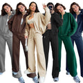 Wholesale Ladies Women Zip up 2 Piece Set Tracksuit Sweatsuit Set