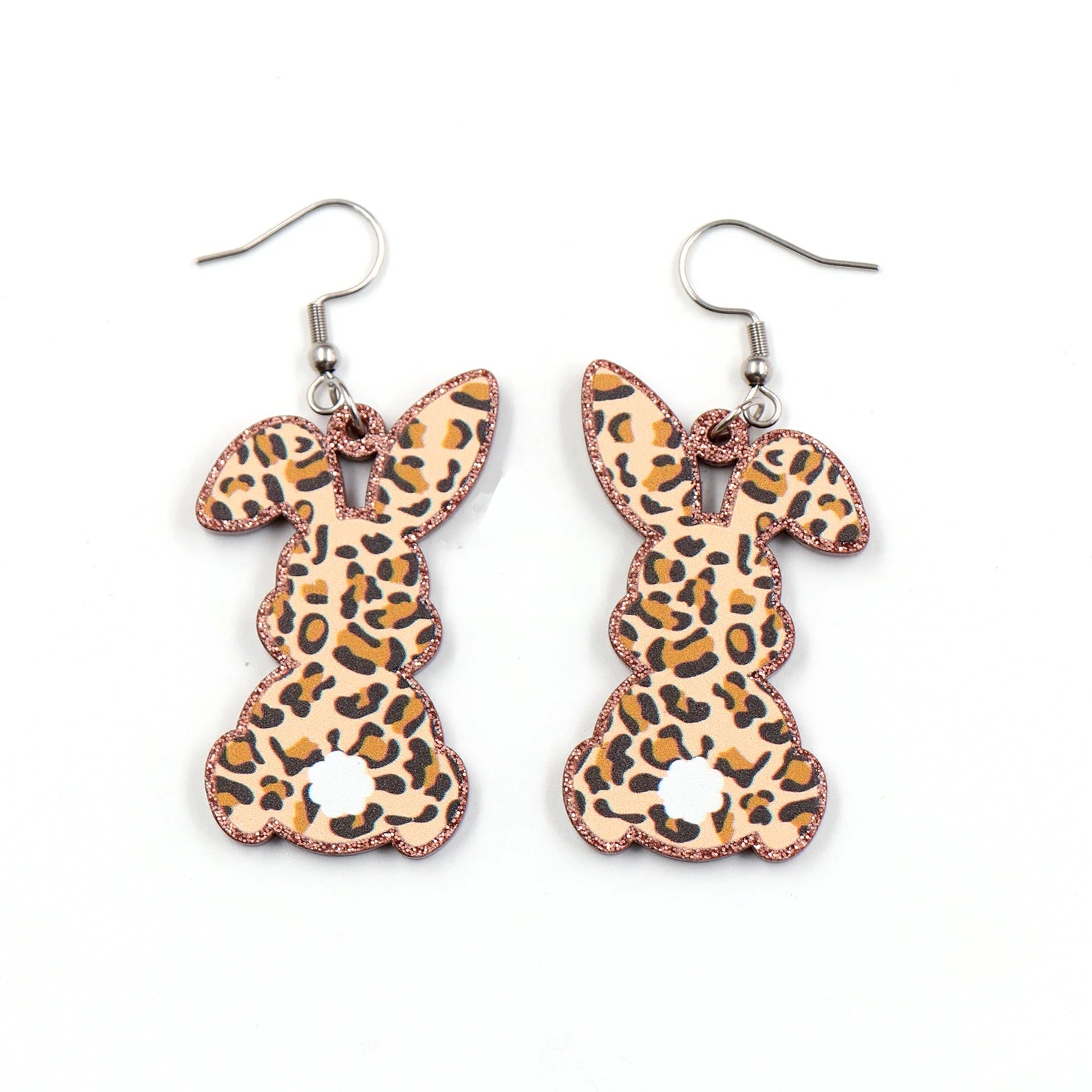 ERS338ER1347 Best Selling Easter Statement Women Laser Cut Acrylic Jewelry  Bunny Drop Earrings
