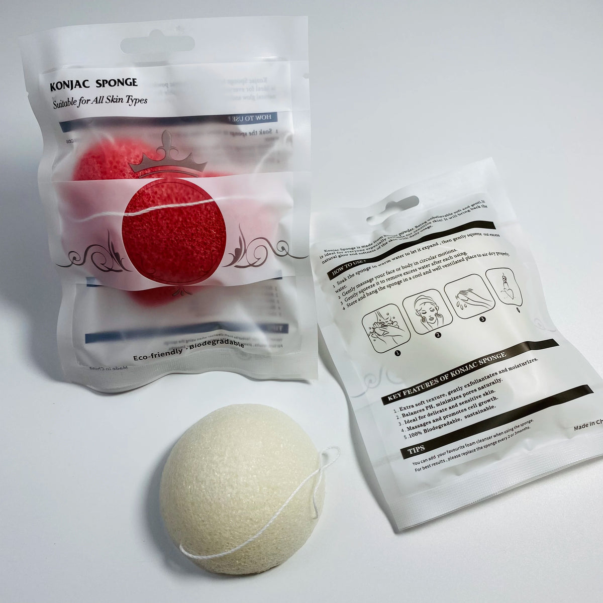 Natural Konjac Konnyaku Puff Face Wash Cleaning Sponge Exfoliator Cleanse Konjac Sponge Esponja Maquiagem Makeup Konjac