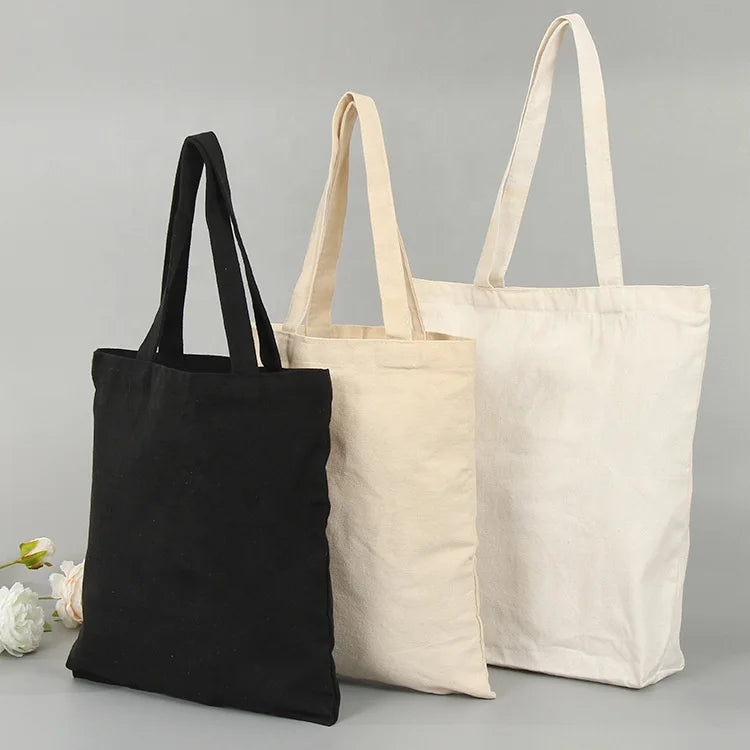 Customized General Advertising Promotion Bag Cotton Folding Shopping Bag Reusable Bag Gift Canvas with Inner Pocket Eco