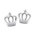 FY-ED04 New Hot Fashion 925 Sterling Silver Crystal Crown Earrings for Women Girls Gift Fashion Statement Jewelry