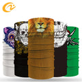 Wholesale Cooling Custom Print Animal Seamless Face Mask Neck Gaiter Sun Protection UPF 50 Versatile Ice Silk Bandana for Men