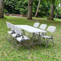 Hot Selling 180cm/6 Feet Modern HDPE Portable Steel Picnic Tables for Garden Party for Hotels Bedrooms Hospitals Entrances