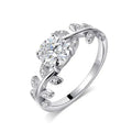 Newest Designer GRA Certificate D Color Moissanite 925 Sterling Silver Laurel Twig Four Claw Rings Women Engagement Fine Jewelry