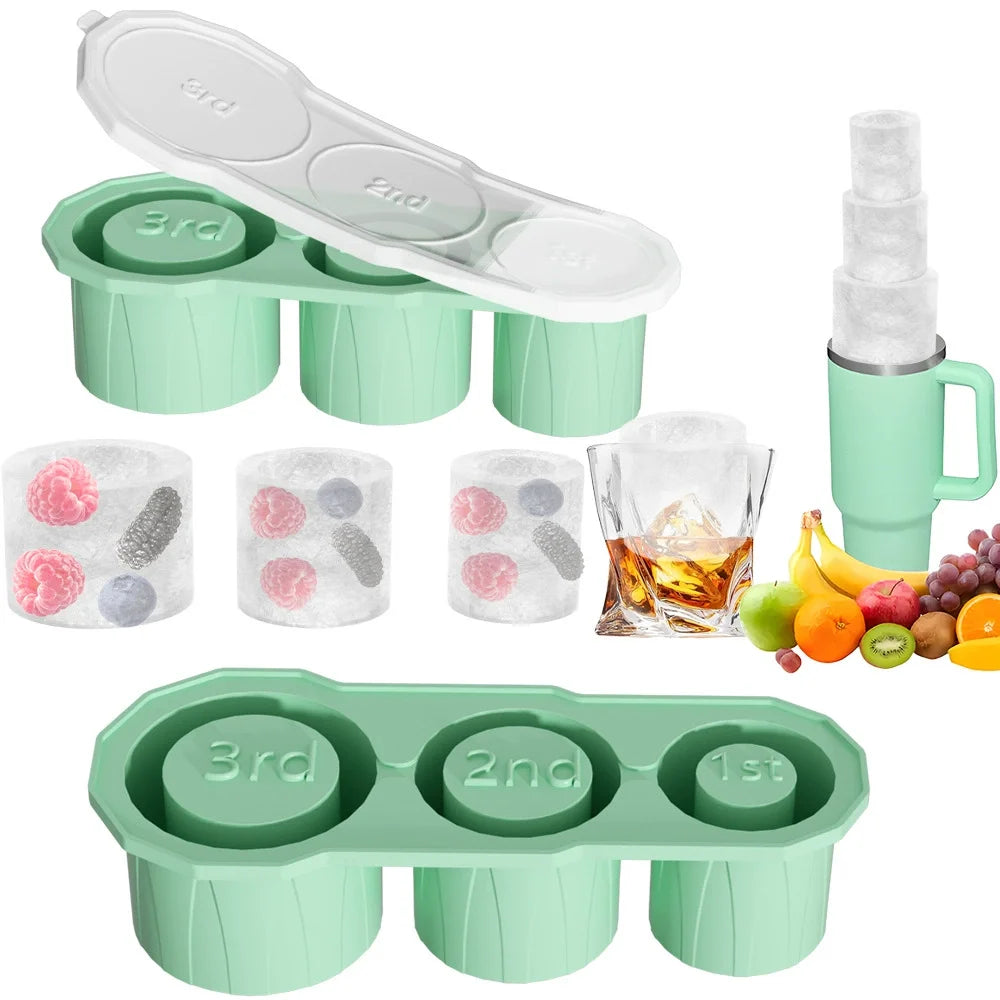 New Arrival 3D Flexible Silicone Ice Ball Mold Cup Accessories with Lid for Freezer Ice Maker Food Custom Logo