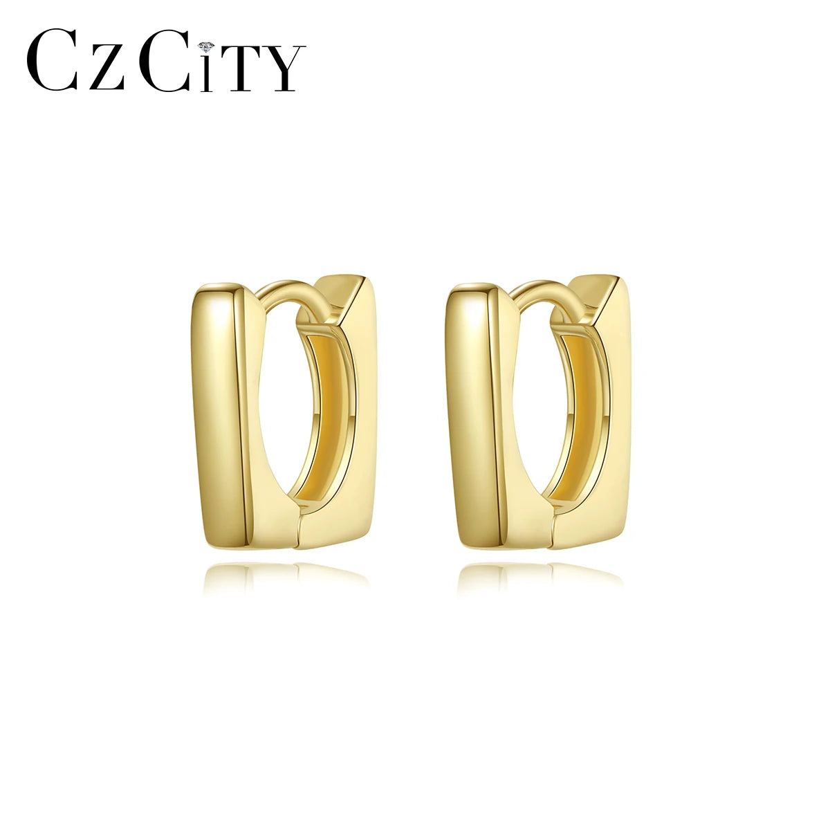 CZCITY Top Selling Earring Trendy Woman Fashion 14K Hoop Korean Unique  Sterling Silver Circle Earring