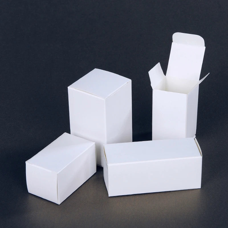 Small Foldable Paper White Plain Box for Cake Desserts Jewelry Gift
