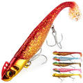 Spinpoler 9g/19g/37g Ocean Boat Sea Fishing Large Simulate Artificial Bait Rubber Soft Plastic Jig Head Soft Fishing Lures Pesca
