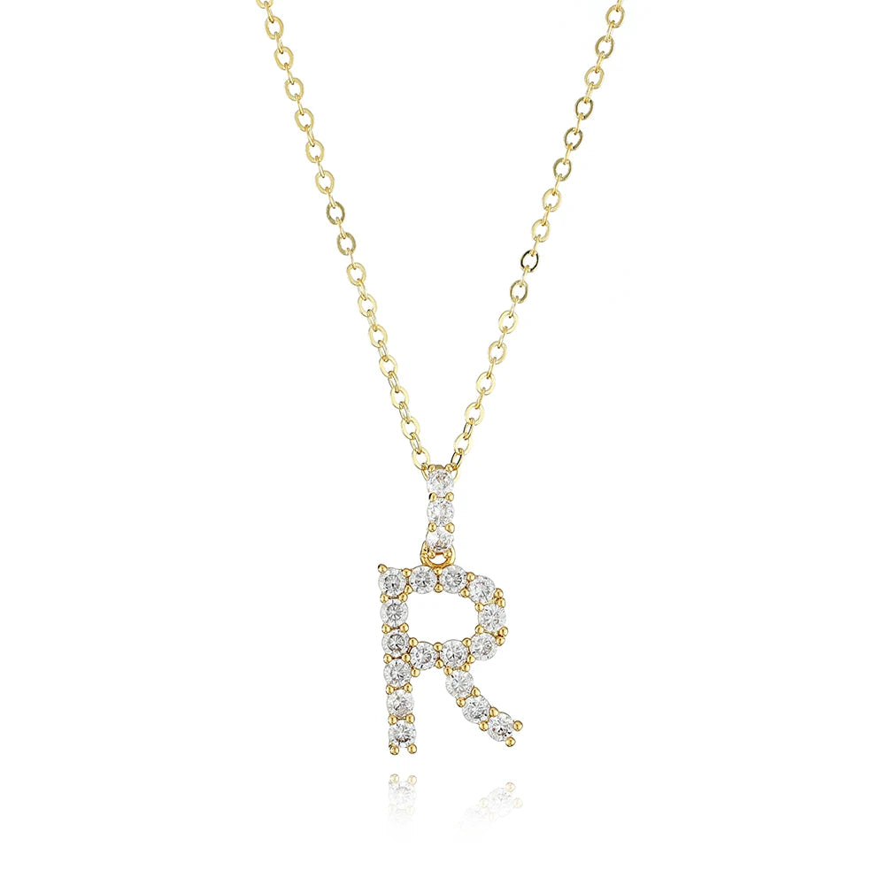 New Arrival Brass Initial Alphabet a to Z Necklace Pendant
